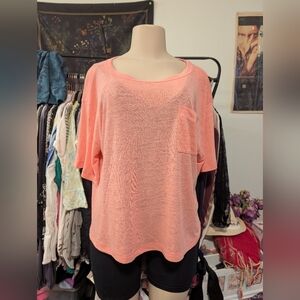 On 34th Coral Short Sleeve Tee With Pocket Fron‎ Size Medium